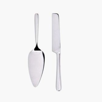 Sada dortových příborů DUKA TROPEA, nerezová ocel, stříbrná, 2 kusy