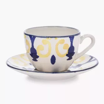 Šálek s podšálkem DUKA ANDALUSIA, keramika, krémová, 250 ml