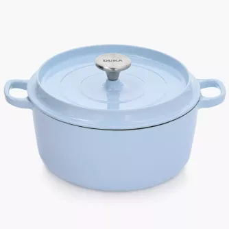 Hrnec s poklicí DUKA BJORN, litina, modrý, 4,2 l