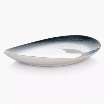 Mělký talíř DUKA TIME DIM, porcelán, vícebarevný, 28x24 cm