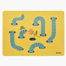 Prostírání DUKA MINI Žížala, žlutá/zelená, 39,5x29,5 cm