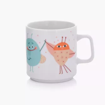 Dětský hrnek DUKA MINI Beruška, porcelán, bílá, 200 ml