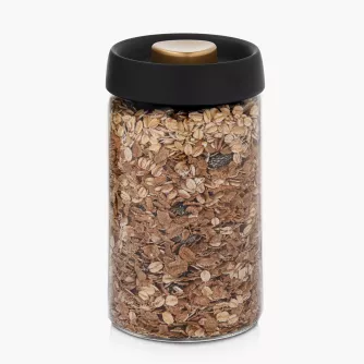 Vakuová dóza DUKA VACUUM, černé sklo, 1200 ml