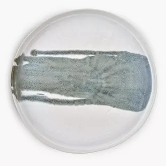 Jídelní talíř DUKA ALFHEIM, keramika, bílá-šedá, 28 cm