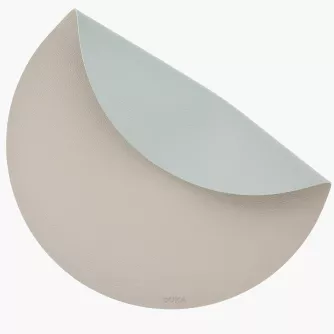Kruhové prostírání DUKA BALDUR, guma, šedá/béžová, 38 cm