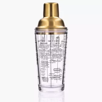 Šejkr DUKA BAR, sklo, zlatý, 400 ml