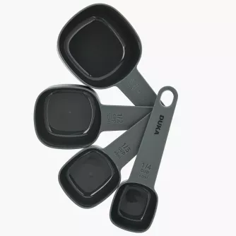 Kuchyňské odměrky DUKA FIFFIG, plast, šedá, 4 kusy
