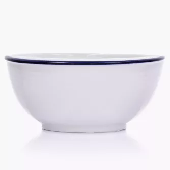 Miska DUKA KROG, porcelán, bílá/tmavě modrá, 650 ml