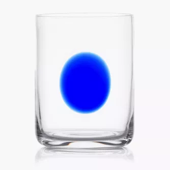 Sklenice DUKA KROG, sklo, čirá/tmavě modrá, 410 ml