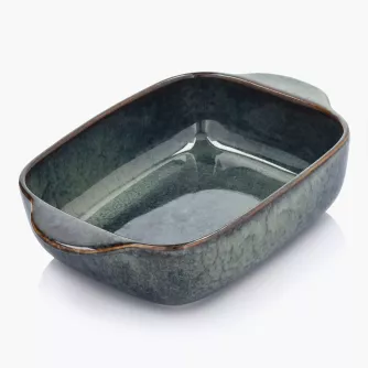 Kameninová zapékací mísa DUKA SAFIR, 19,5x16,5 cm