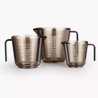 Kuchyňské odměrky DUKA SOREN, grafitový plast, 3 kusy