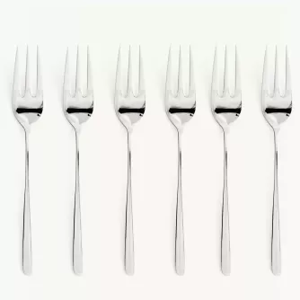 Sada dortových vidliček DUKA TROPEA, nerezová ocel, stříbrná, 6 ks